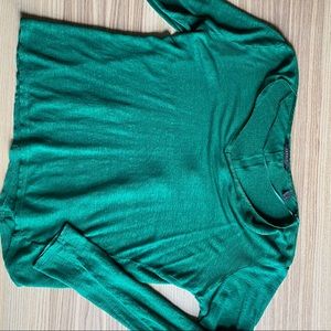 Green Esprit top: fits more like a Medium